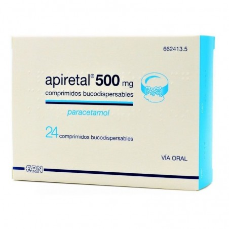 APIRETAL 500 mg COMPRIMIDOS BUCODISPERSABLES, 24 comprimidos