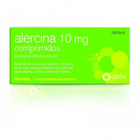 Alercina 10 Mg 7 Comprimidos Recubiertos