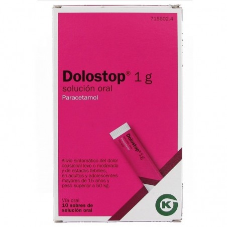 DOLOSTOP 1 G SOLUCION ORAL, 10 sobres