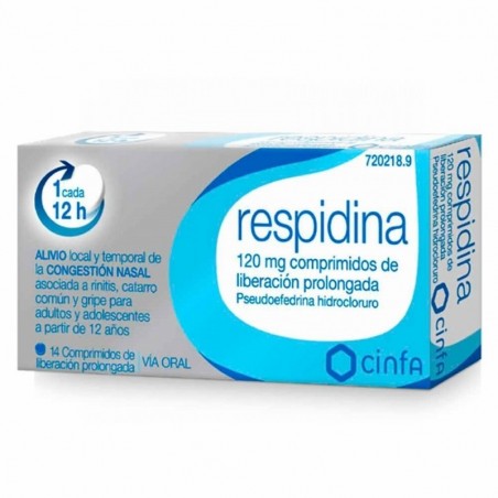 RESPIDINA 120 MG COMPRIMIDOS DE LIBERACION PROLONGADA, 14 comprimidos