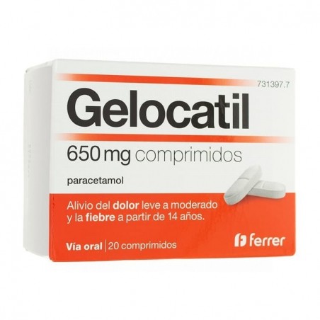 Gelocatil 650 Mg 20 Comprimidos