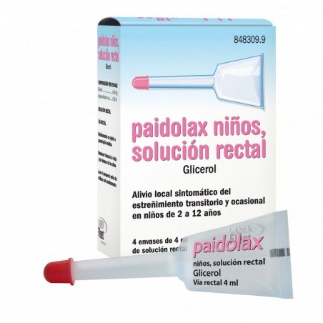 Paidolax Niños Solución Rectal, 4 Aplicadores 28 Ml