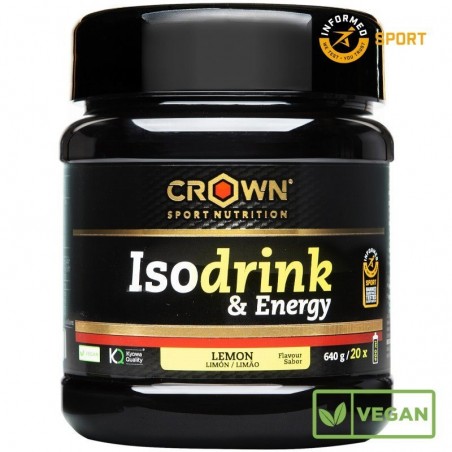 Crown Sport Isodrink and Energy Bebida Isotónica Sabor Limón 640g