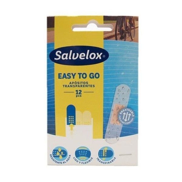Salvelox Easy To Go Aposito Adhesivo Transparente 12U