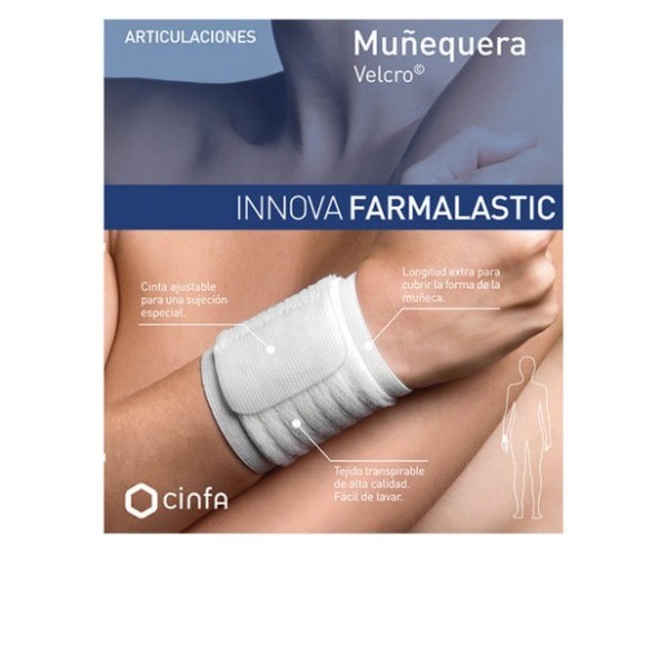 Farmalastic Innova Muñequera Velcro Blanca Talla G/EG