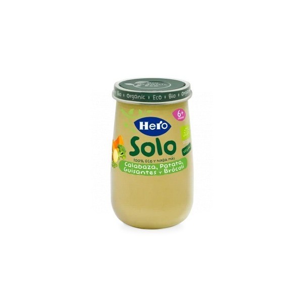 Hero Baby Solo Tarrito Eco Calabaza, Patata, GUisantes y Brócoli 190gr