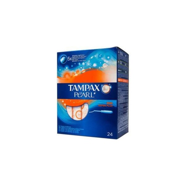 Tampax Pearl Tampón 100% Algodón Super Plus 24 uds
