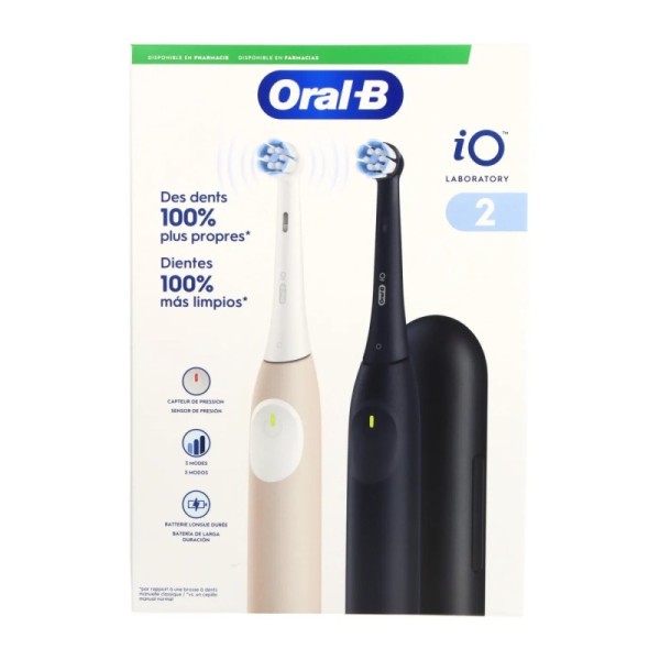 Oral-b Cepillo Dental Electrico Io 2 Laboratory 2 Unidades Color Rosa Negro