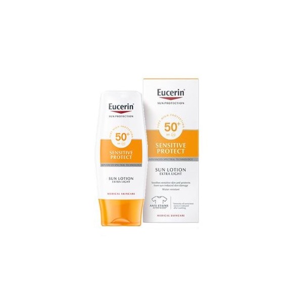 Eucerin Sun Loción Extra Light Sensitive Protect SPF-50+ 400 ml