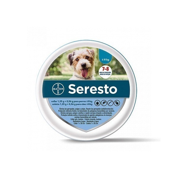 Seresto 1,25/0,56 Collar Perros Hasta 8 Kilos 38cm