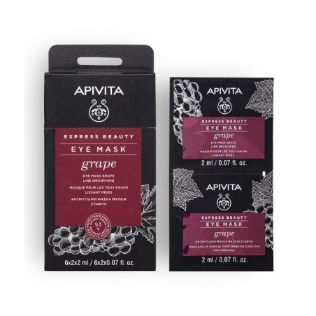Apivita Express Beauty Mascarilla Contorno de Ojos Antiarrugas Uva 2 x 2ml