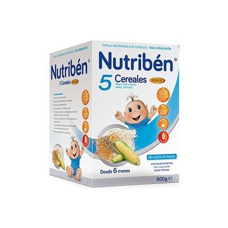 Nutribén 5 Cereales Fibra 600 gr